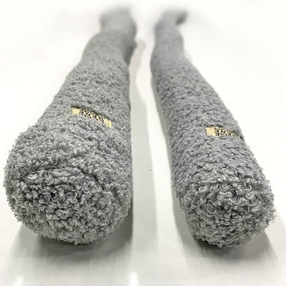COME HERE BUDDY’s soft plush velvet dog toy Knott in gray, durable and chew-safe pet play accessory