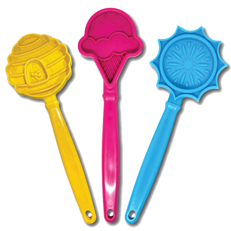 Hand-held eStick dog enrichment lick toy with textured surface