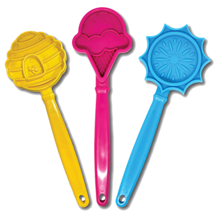 Hand-held eStick dog enrichment lick toy with textured surface