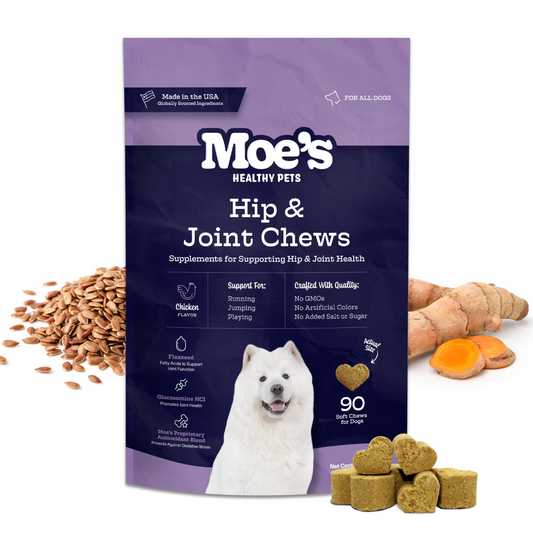 Hip and joint chews for dogs with glucosamine and MSM