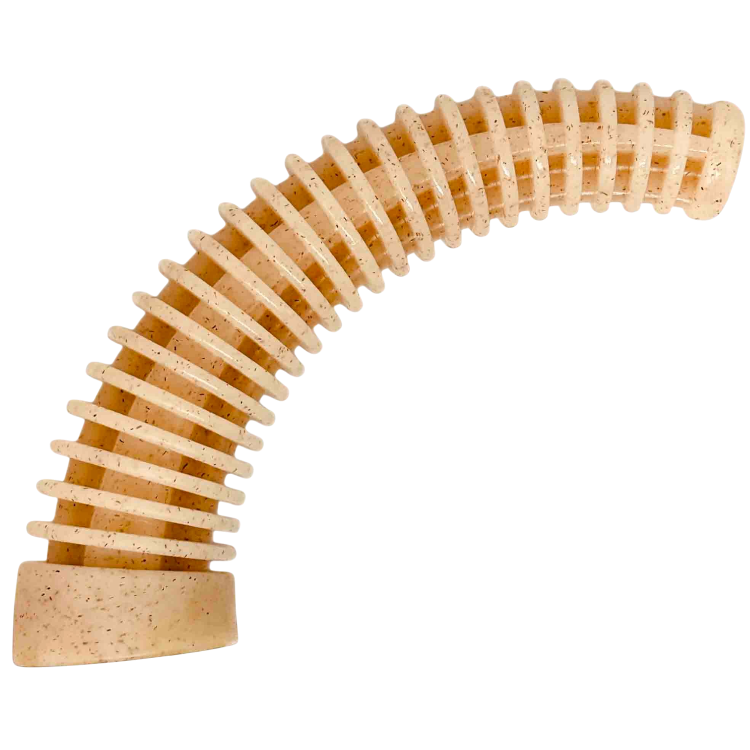 Flufflehorn Dental Antler nylon dog chew toy with dental ridges for power chewers, USA made, XL size