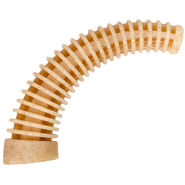 Flufflehorn Dental Antler nylon dog chew toy with dental ridges for power chewers, USA made, XL size