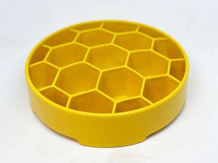 Honeycomb eBowl deep slow feeder dog bowl with honeycomb pattern