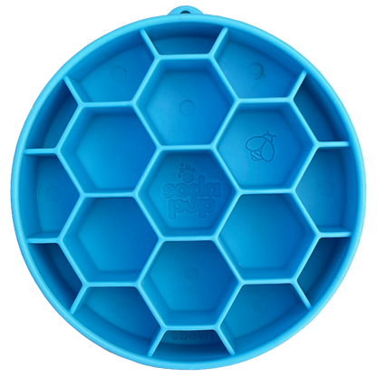 Honeycomb eBowl deep slow feeder dog bowl for mental enrichment