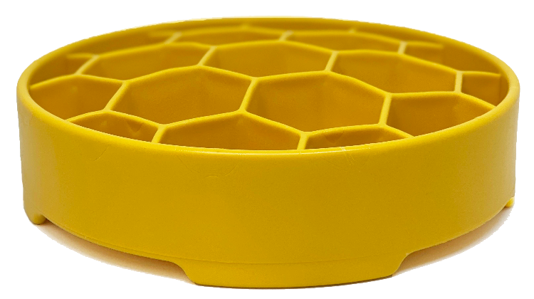 Honeycomb eBowl slow feeder dog bowl for mental enrichment