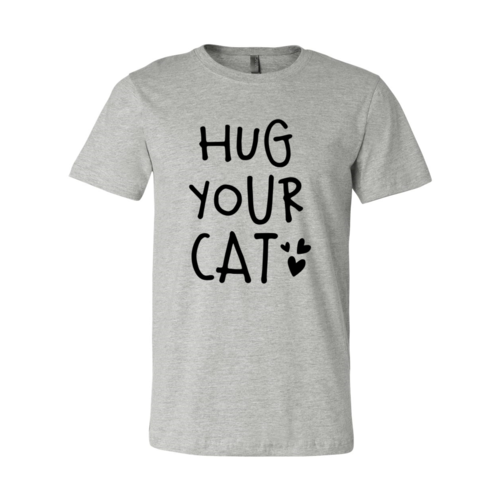 Bella Canvas Hug Your Cat T-Shirt with high-quality cat print