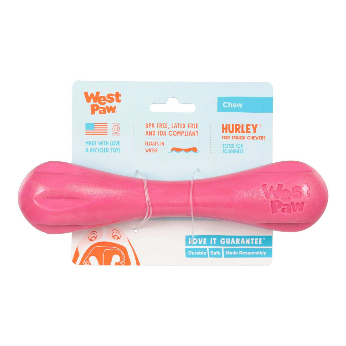 Hurley Geranium chew toy for tough chewers