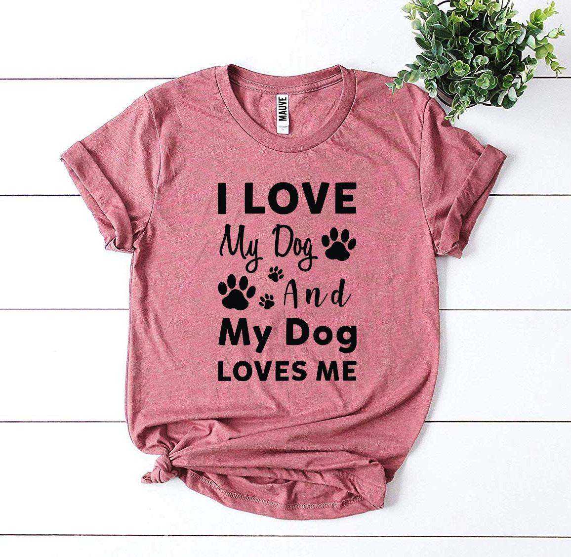 I Love My Dog T-shirt with graphic print on cotton fabric