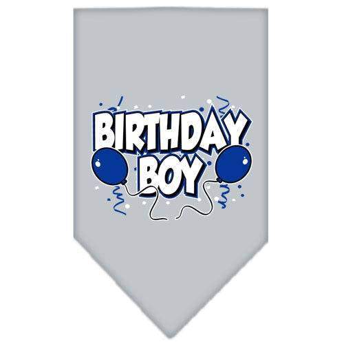 Pet and dog bandana with "Birthday Girl" or "Birthday Boy" text, cotton and machine washable, available in small and large sizes