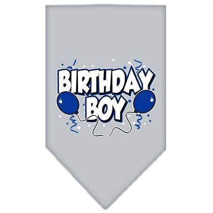 Pet and dog bandana with "Birthday Girl" or "Birthday Boy" text, cotton and machine washable, available in small and large sizes