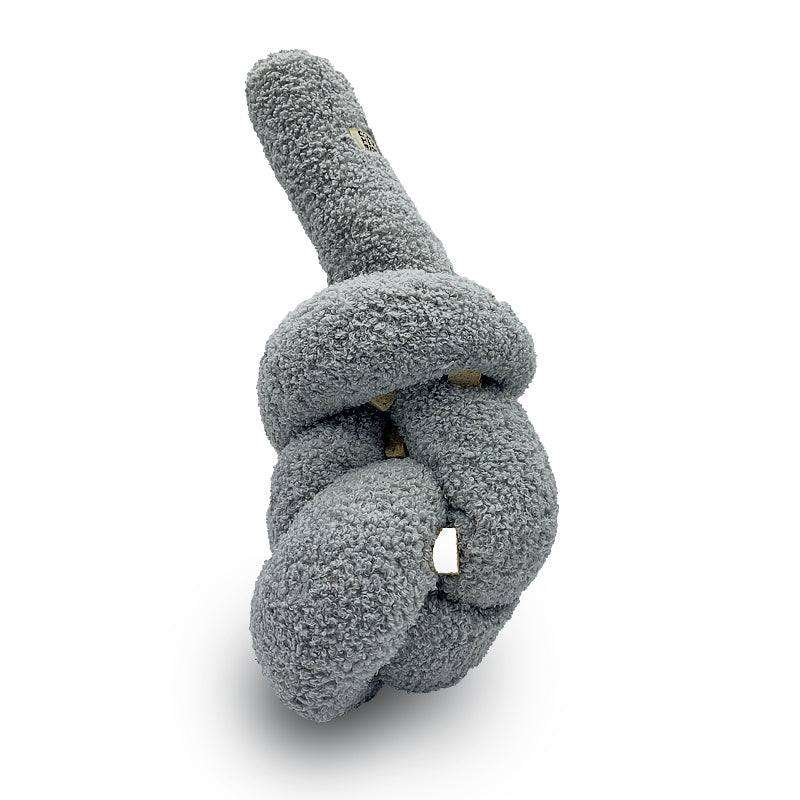 Knott plush velvet dog toy for interactive play