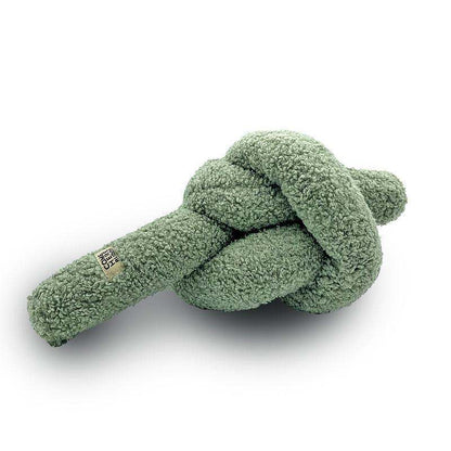 Knott plush velvet dog toy for interactive play