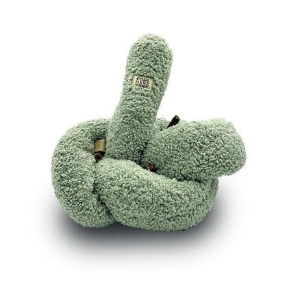 Knott plush velvet dog toy for interactive play