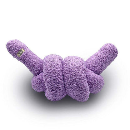 Knott plush velvet dog toy for interactive play