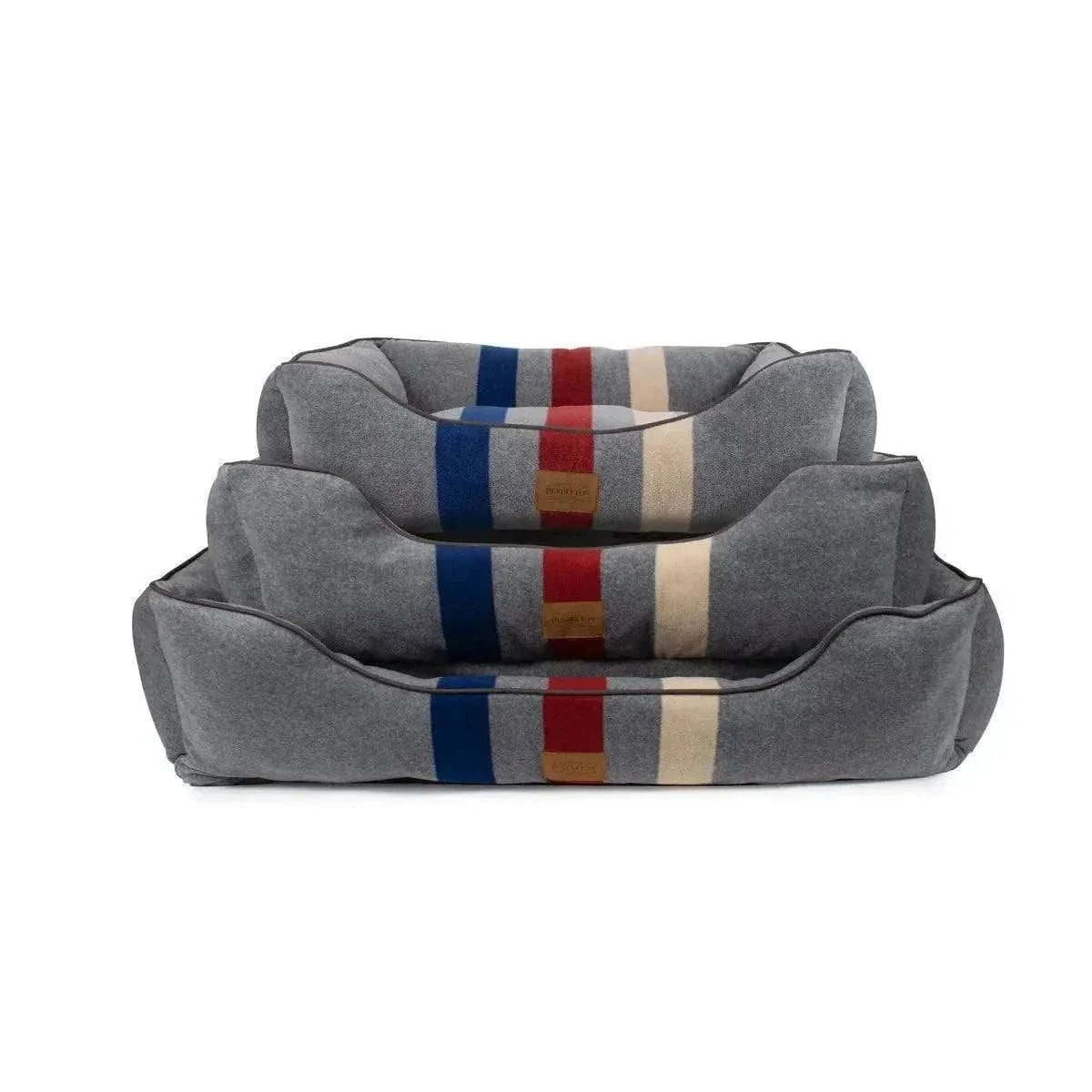 Pendleton kuddler dog bed with bolsters and traditional patterns