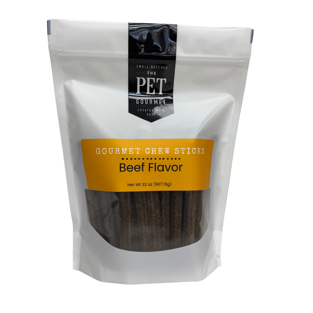 2lb bag of large 6-inch beef chews for dogs dental health