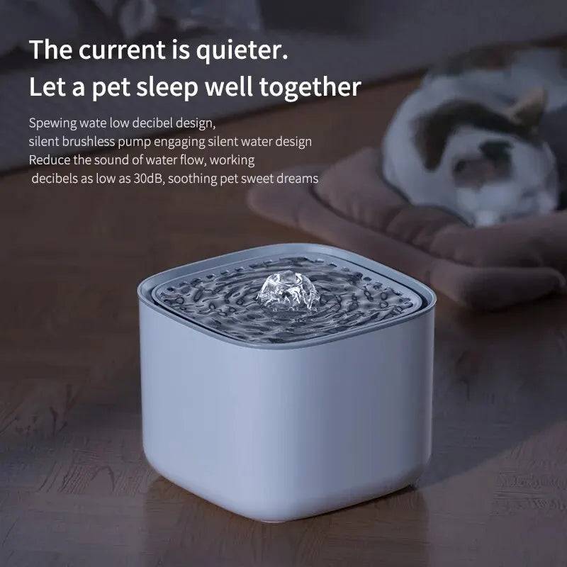 3-liter large capacity automatic pet water fountain with USB charging