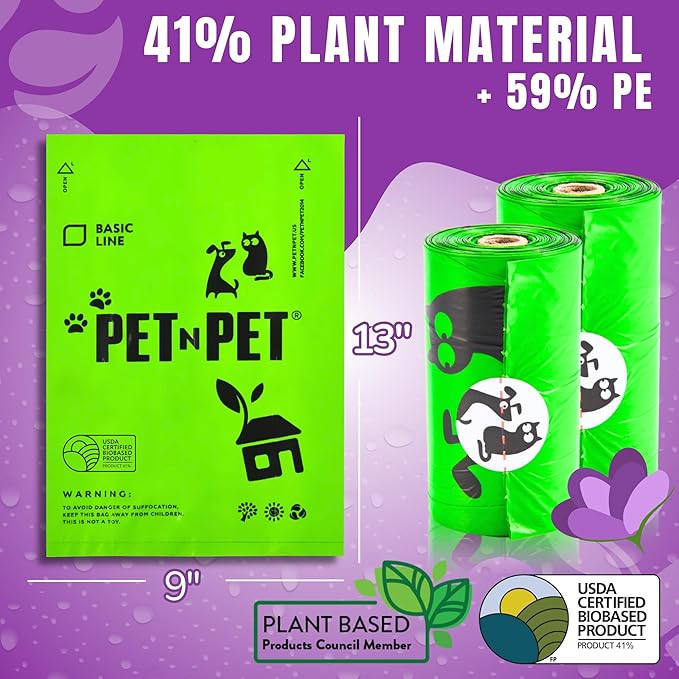 41% Plant-based Poop Bags