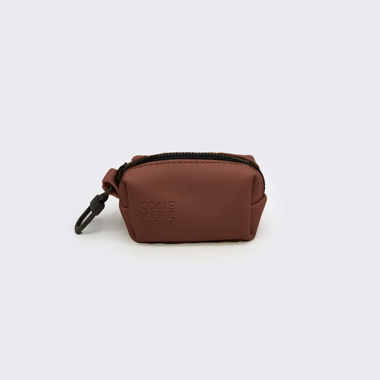 Classy leather poop bag dispenser for dog owners
