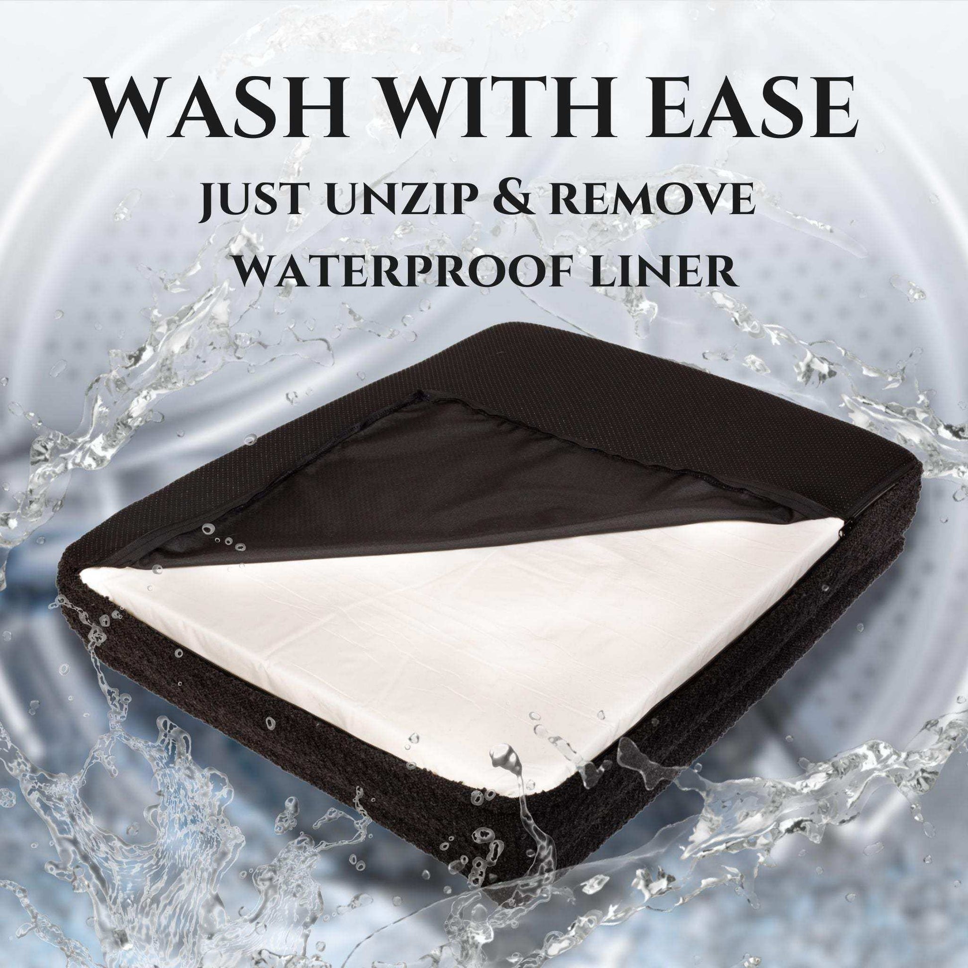 Luxury orthopedic dog bed with memory foam and raised bolsters