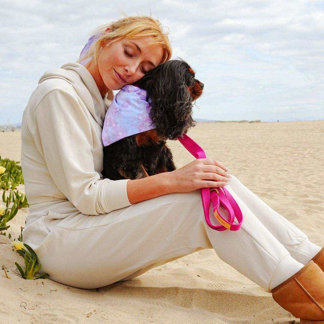 Malibu Sunset eco-friendly hemp cotton adjustable dog leash