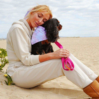 Malibu Sunset eco-friendly hemp cotton adjustable dog leash