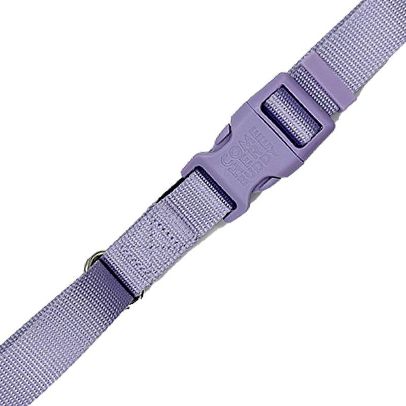 Durable nylon martingale dog collar with fast-release buckle and D-rings