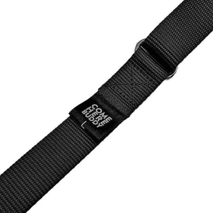 Durable nylon Martingale dog collar with quick-release buckle and metal D-rings