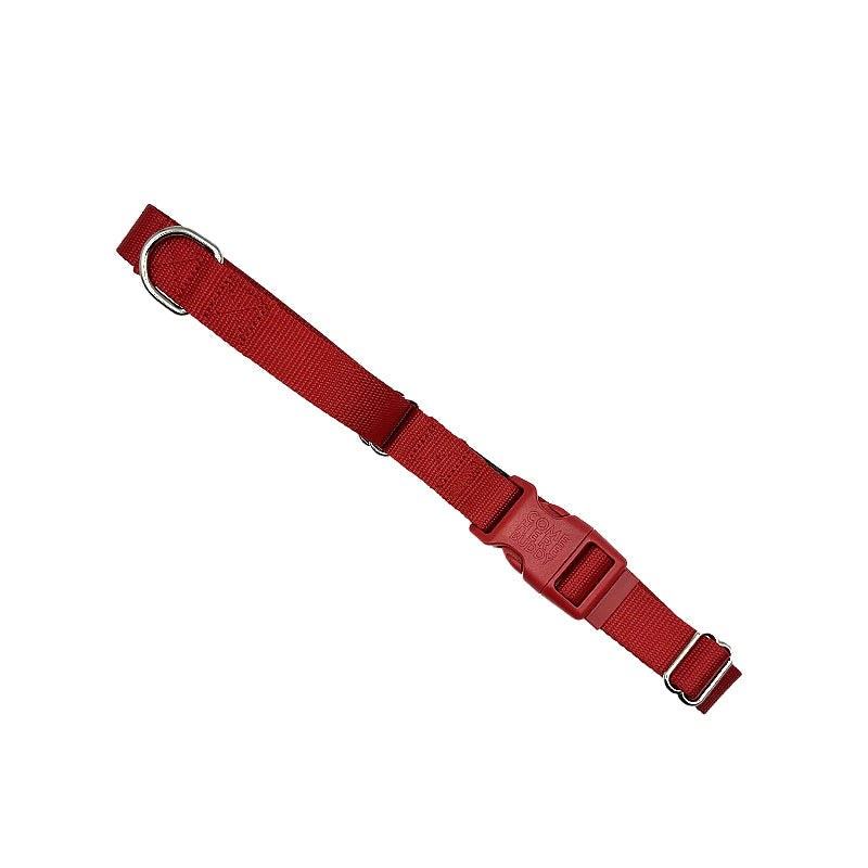 Durable nylon martingale dog collar with quick-release buckle
