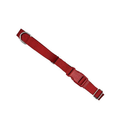 Durable nylon martingale dog collar with quick-release buckle