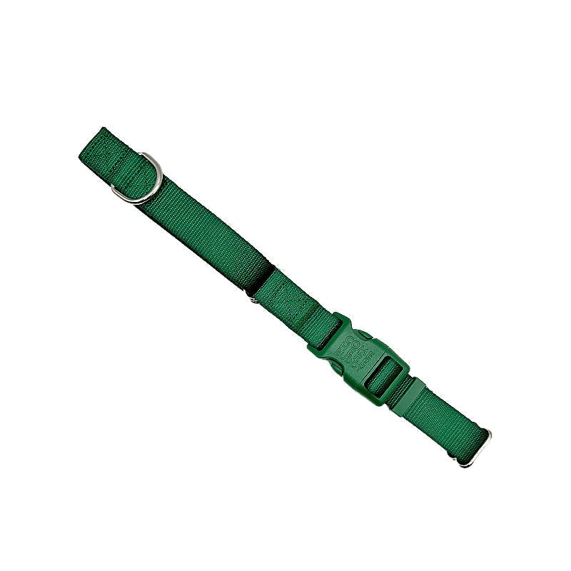 Durable martingale dog collar with nylon strap and metal buckle