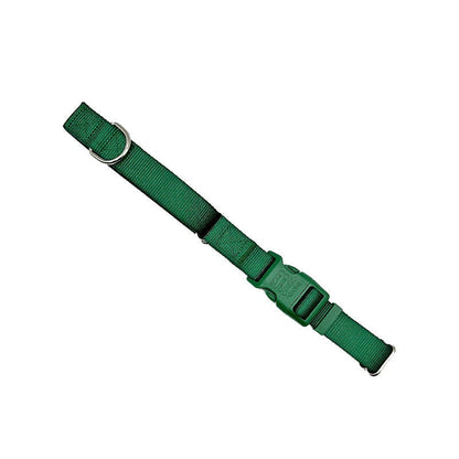 Durable martingale dog collar with nylon strap and metal buckle