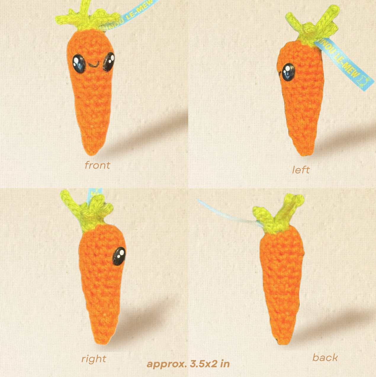 Lulu the Carrot | Lightweight Cat Toy Infused Miracle Nip Botanicals