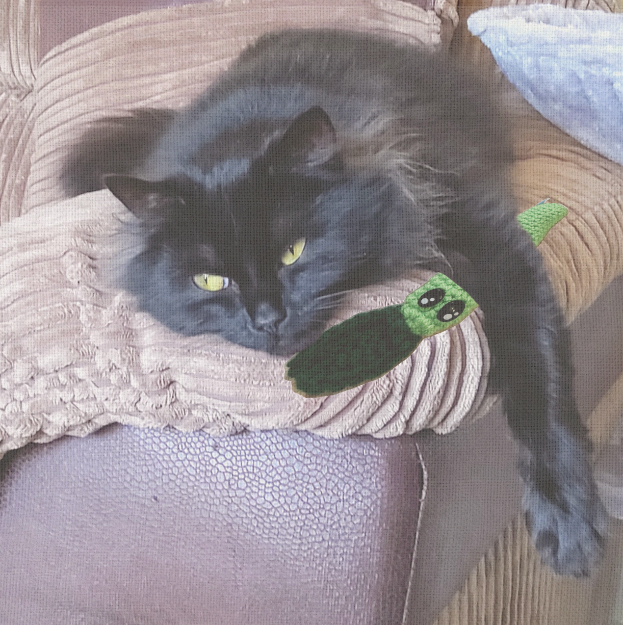 Lightweight Cat Toy - Handmade Leaf the Stick with Crinkles for Cats