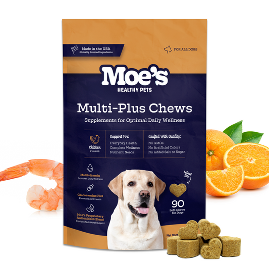Multi-Plus Chews multivitamin supplement for dogs with vitamins and omega-3