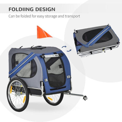 Bike Trailer Cargo Cart for Dogs & Pets - Heavy Duty Weather Resistant