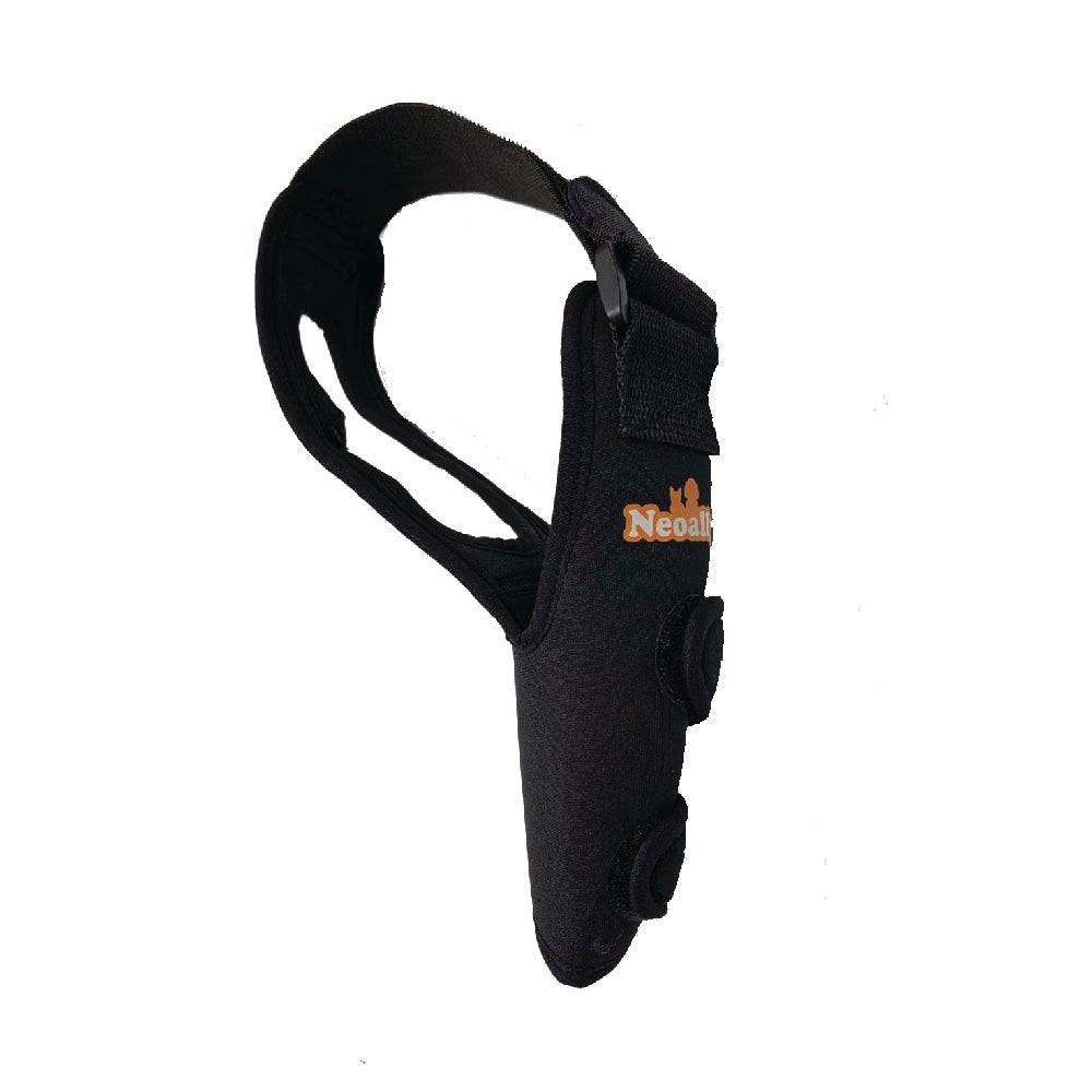 NeoAlly elbow and shoulder brace providing support on dog's leg