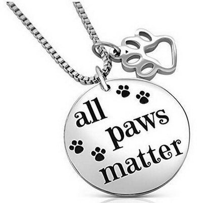 All Paws Matter Pendant Necklace- Pet Rescue Jewelry for Animal Lovers