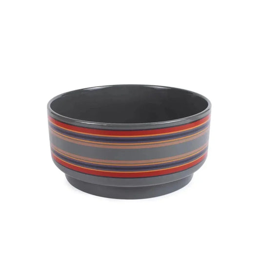 Pendleton ceramic dog bowl with iconic patterned design