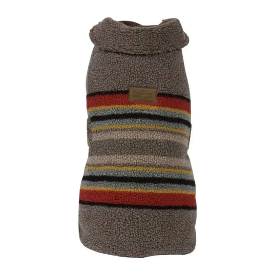 Pendleton dog coat in stylish pattern keeping a dog warm