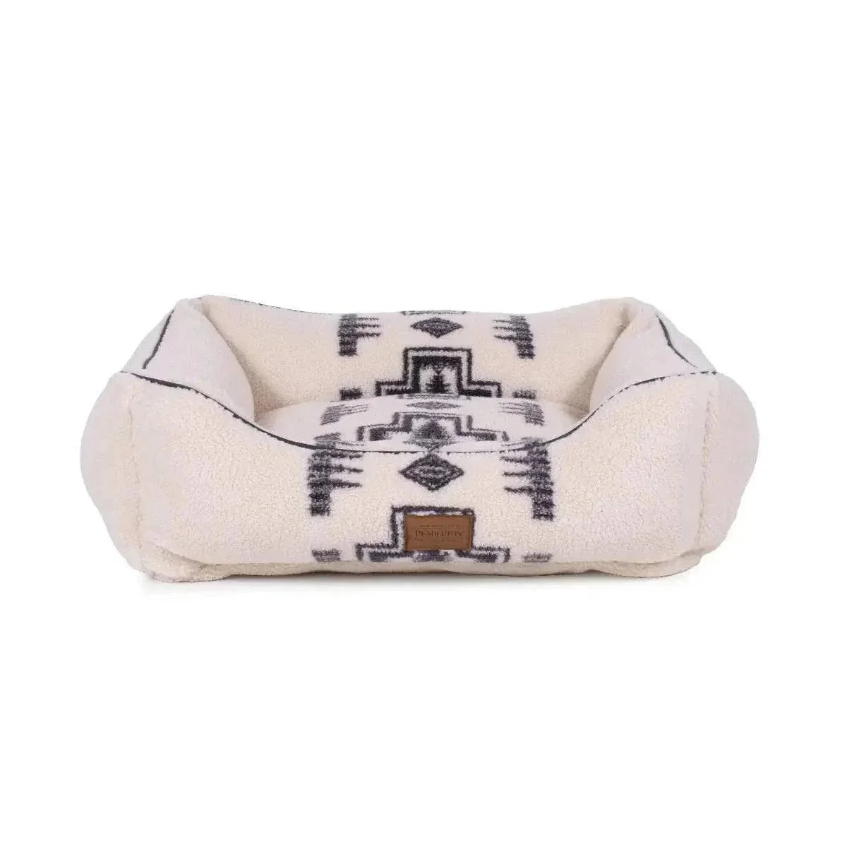 Pendleton kuddler dog bed with traditional patterns and plush bolsters