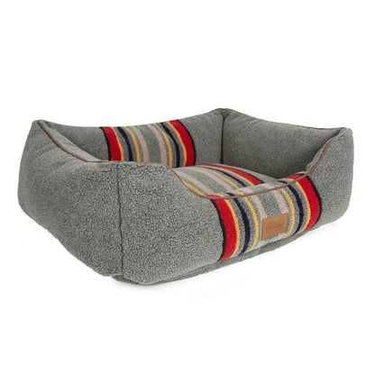 Pendleton Kuddler dog bed with traditional patterns and plush bolsters