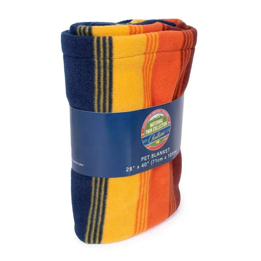 Pendleton National Park dog crate blanket in vibrant polar fleece
