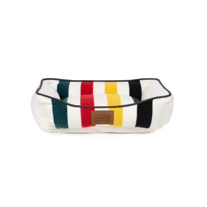 Pendleton National Park Kuddler dog bed with striped pattern and plush fleece material