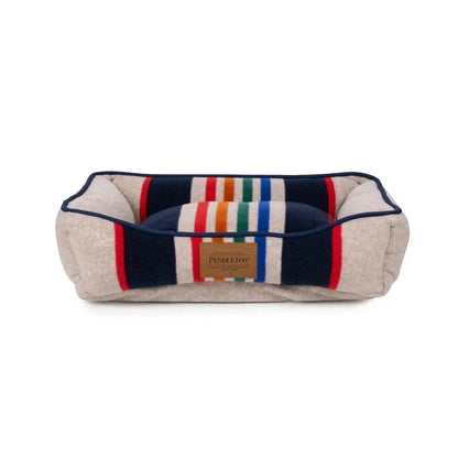 Pendleton National Park Kuddler dog bed with colorful striped design and plush comfort