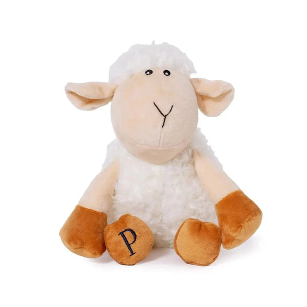 Pendleton plush dog toy sheep with soft brown paws and squeaker for durable dog play and comfort