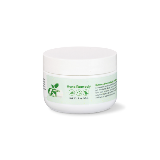 Natural pet acne remedy with organic ingredients and reusable cotton pads