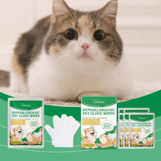 Pet disposable cleaning gloves for gentle dog and cat hair grooming