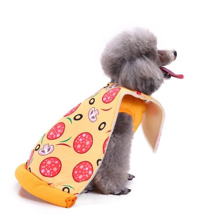 small dog wearing creative Halloween and Christmas pet clothes