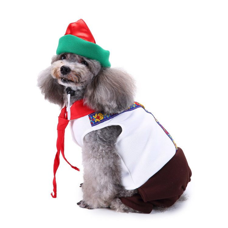 Festive Halloween and Christmas pet dog clothes in various sizes and styles